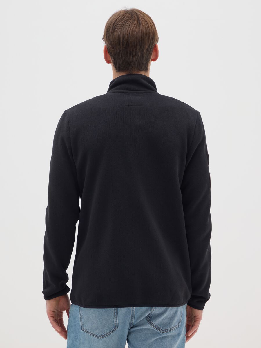 Heavy black jacket with zip and Canada Trail logo_2