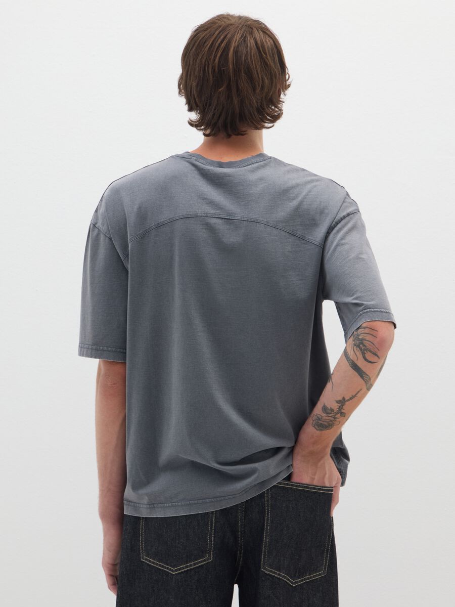 Grey pure cotton boxy fit T-shirt_2