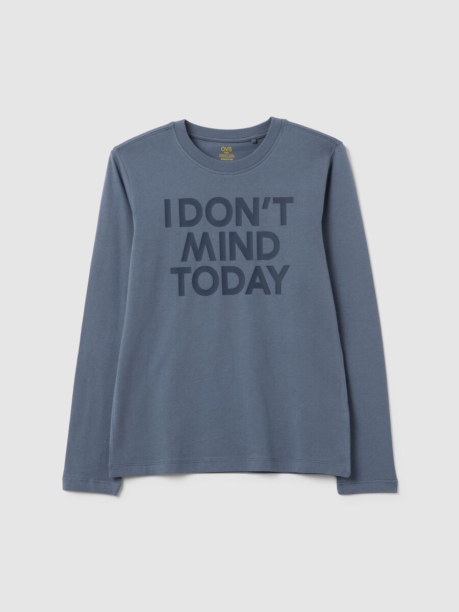 Boys' long blue pure cotton top regular fit_0