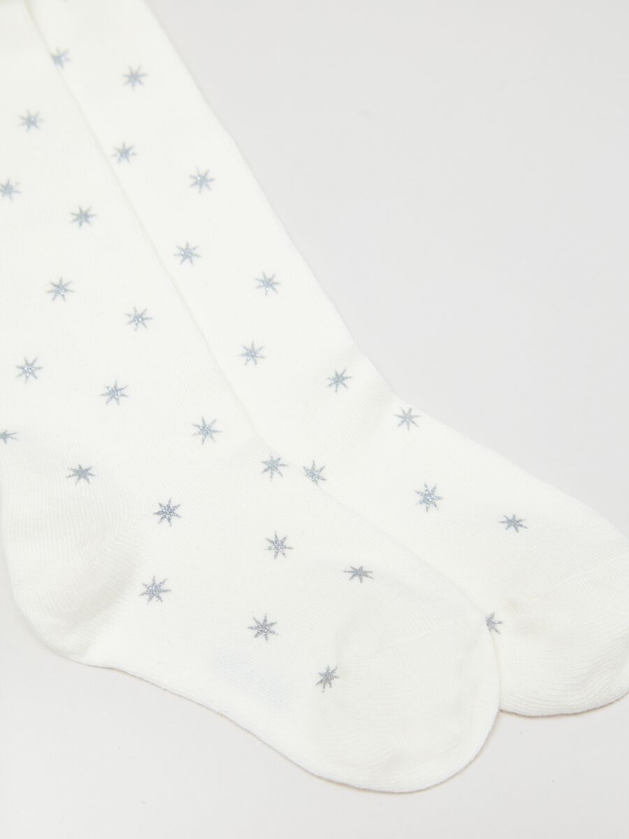 Collant con stampa stelle glitter_1