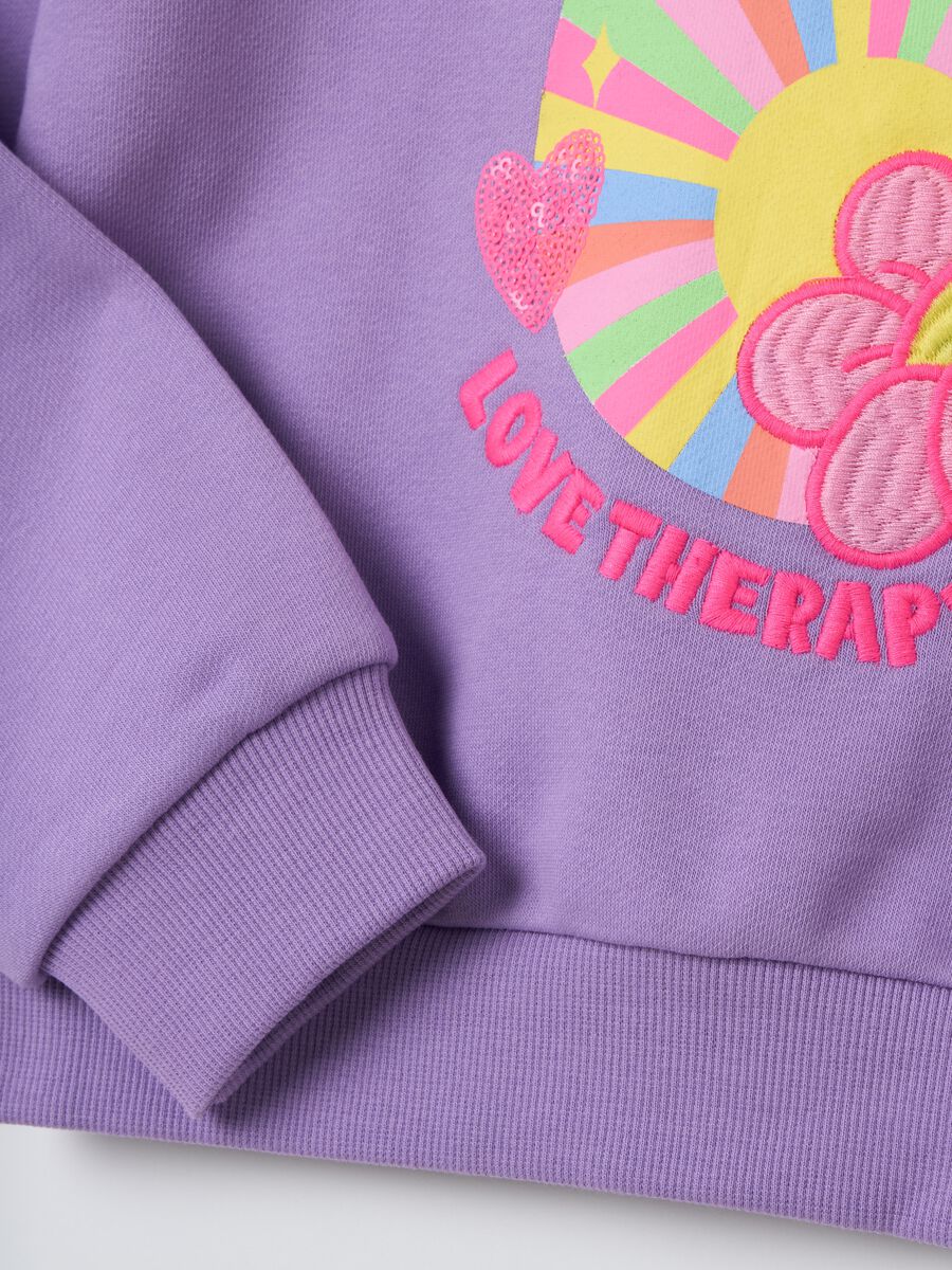 Sweatshirt with sequins and rainbow print_2