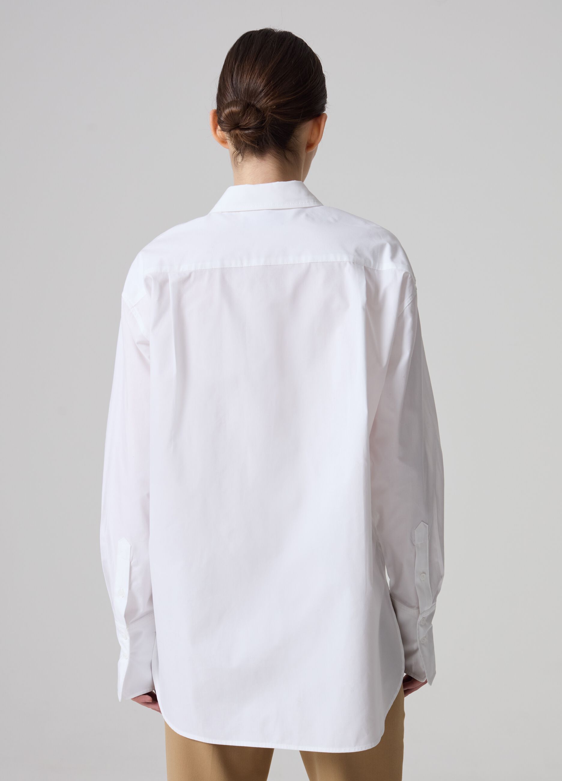 Camicia con plastron plisse Contemporary