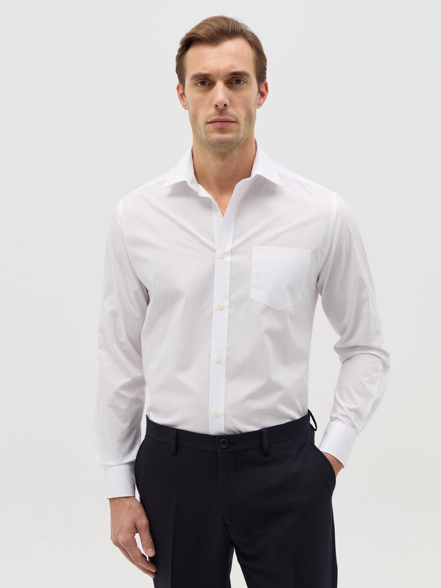 Regular-fit easy-iron shirt with pocket_0