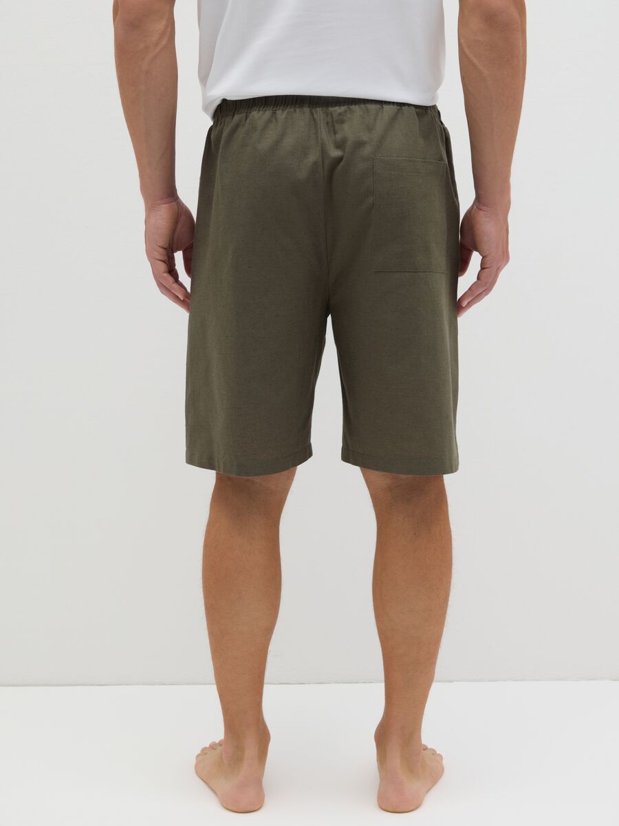 Green cotton and linen pajamas shorts by Ovs_3