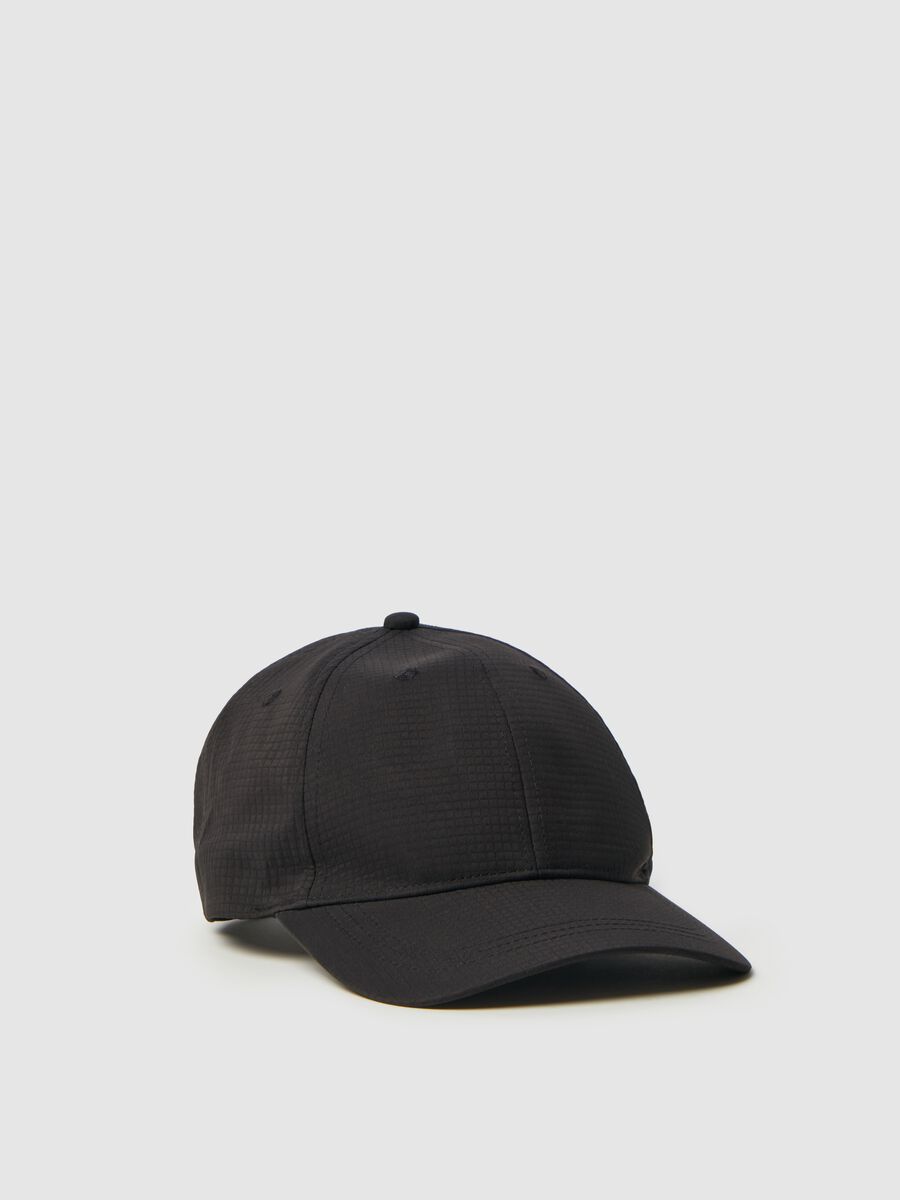 Baseball cap with ripstop weave_1