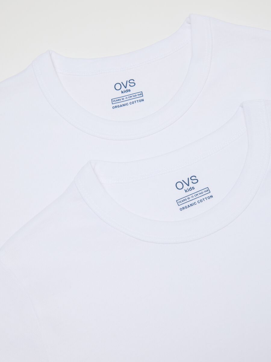 Bipack t-shirt bianche da ragazzo in puro cotone over fit_3