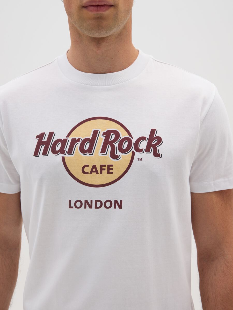 White pure cotton T-shirt with Hard Rock Cafe print_3