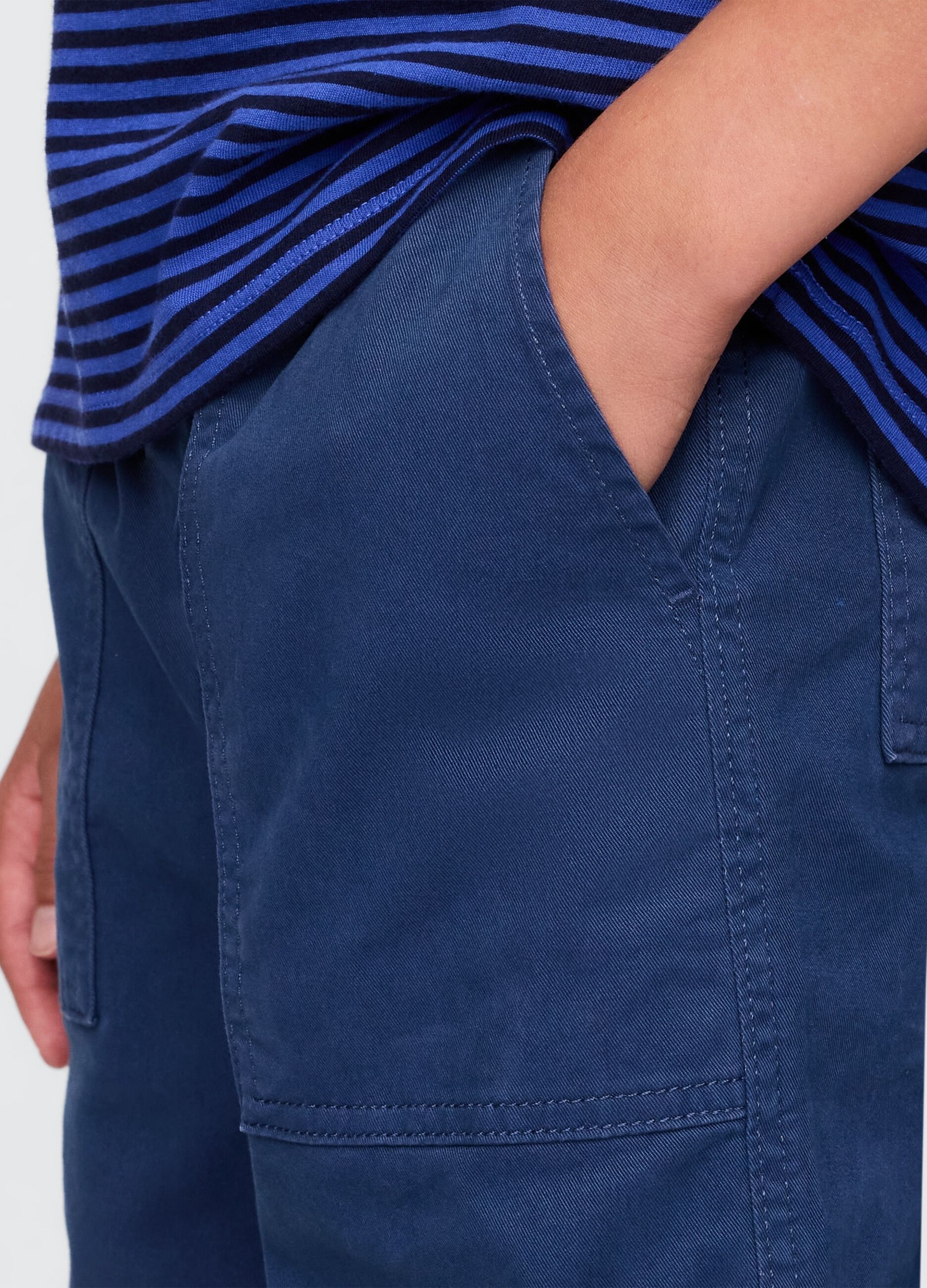 Children's blue long trousers