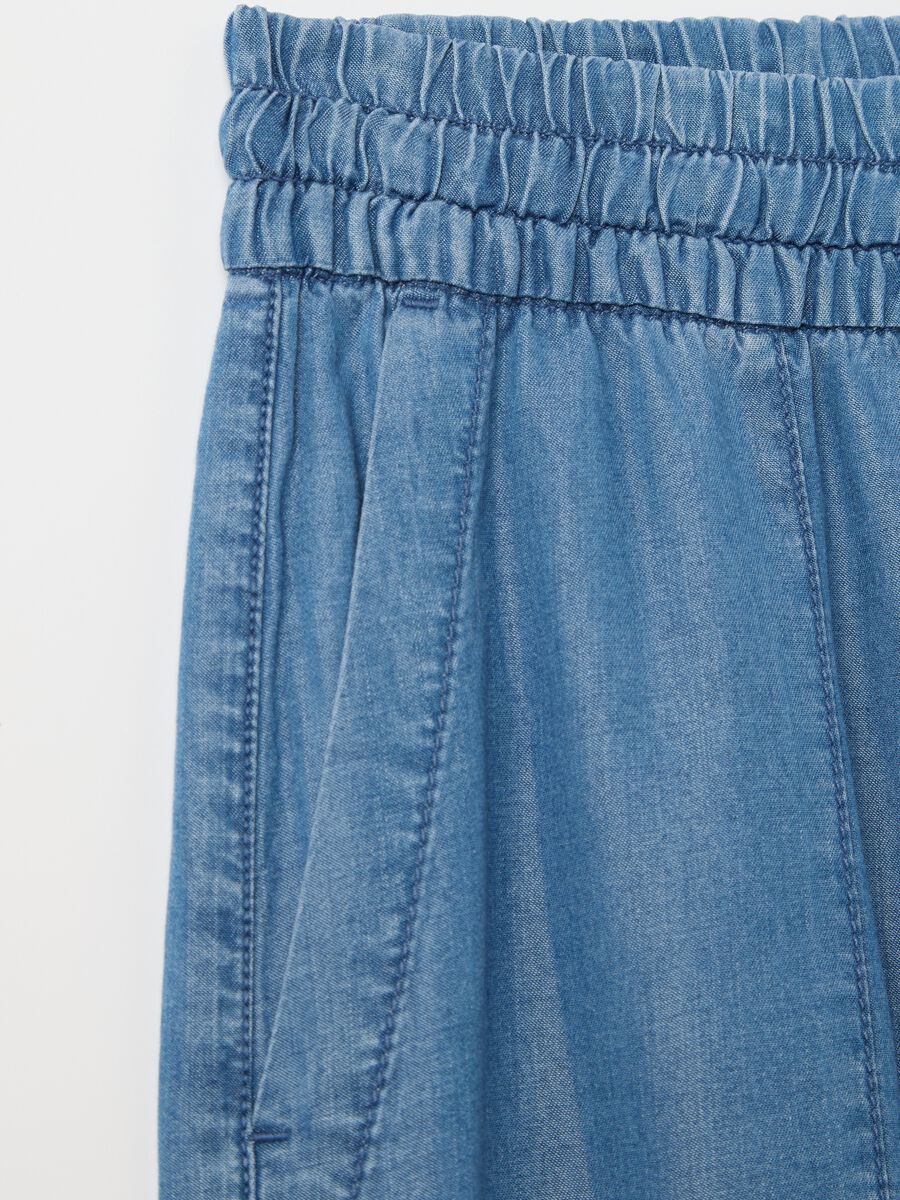 Blue relaxed-fit trousers in Lyocell_5