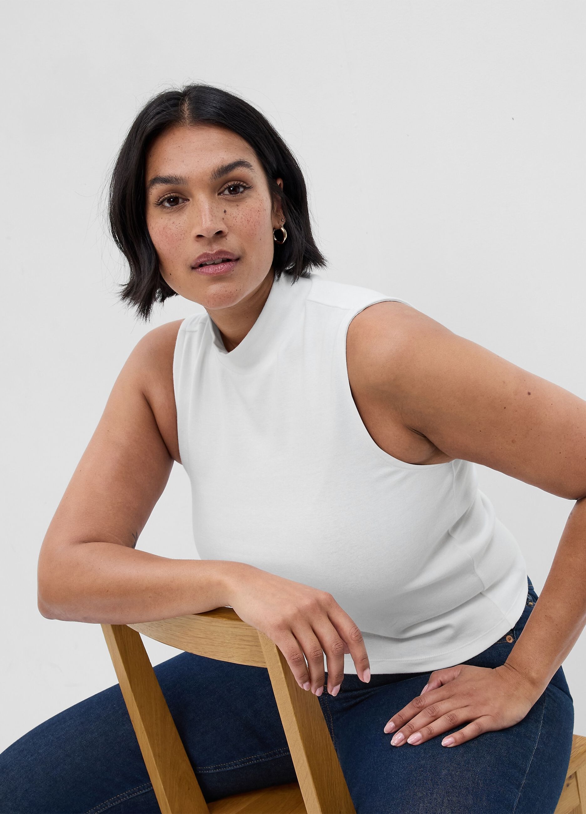 Tank top mock neck
