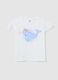 White cotton T-shirt with print_0