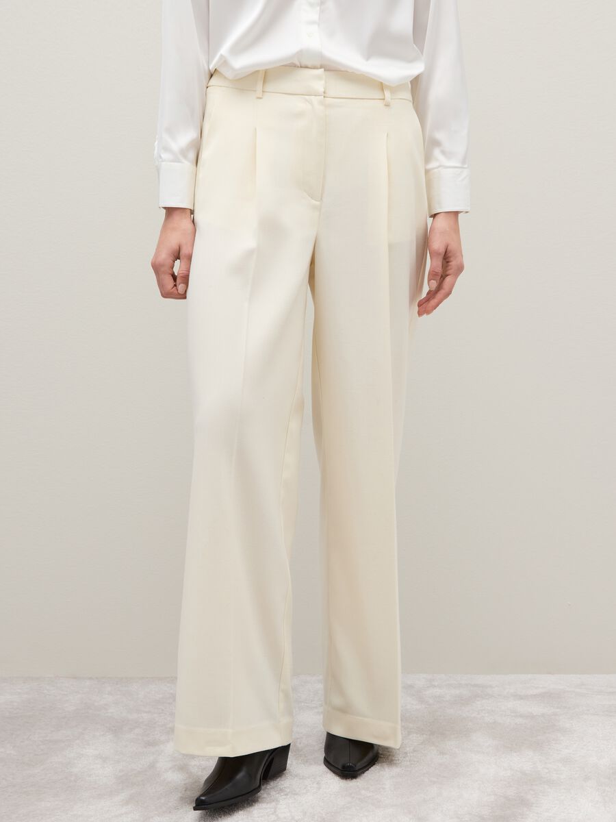 Regular Fit Beige Trousers_1