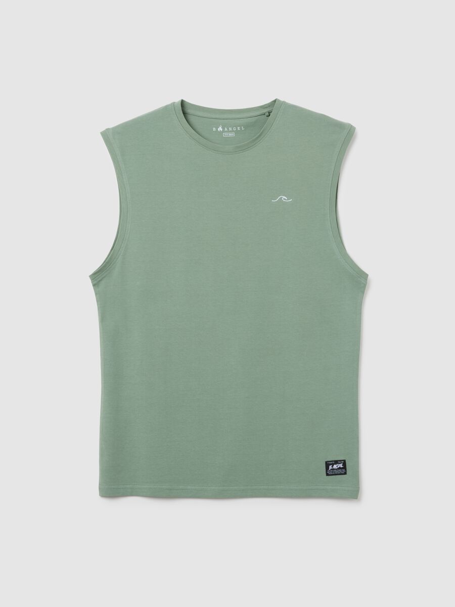 Men's Green Pure Cotton Vest Regular Fit_0