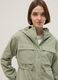 Green waterproof jacket with regular fit, pockets and hood_0
