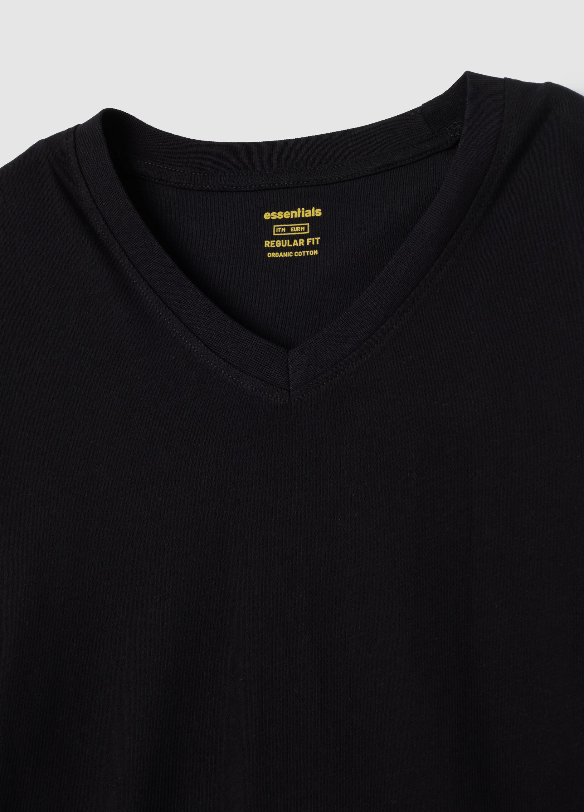 T-shirt in puro cotone nero regular fit