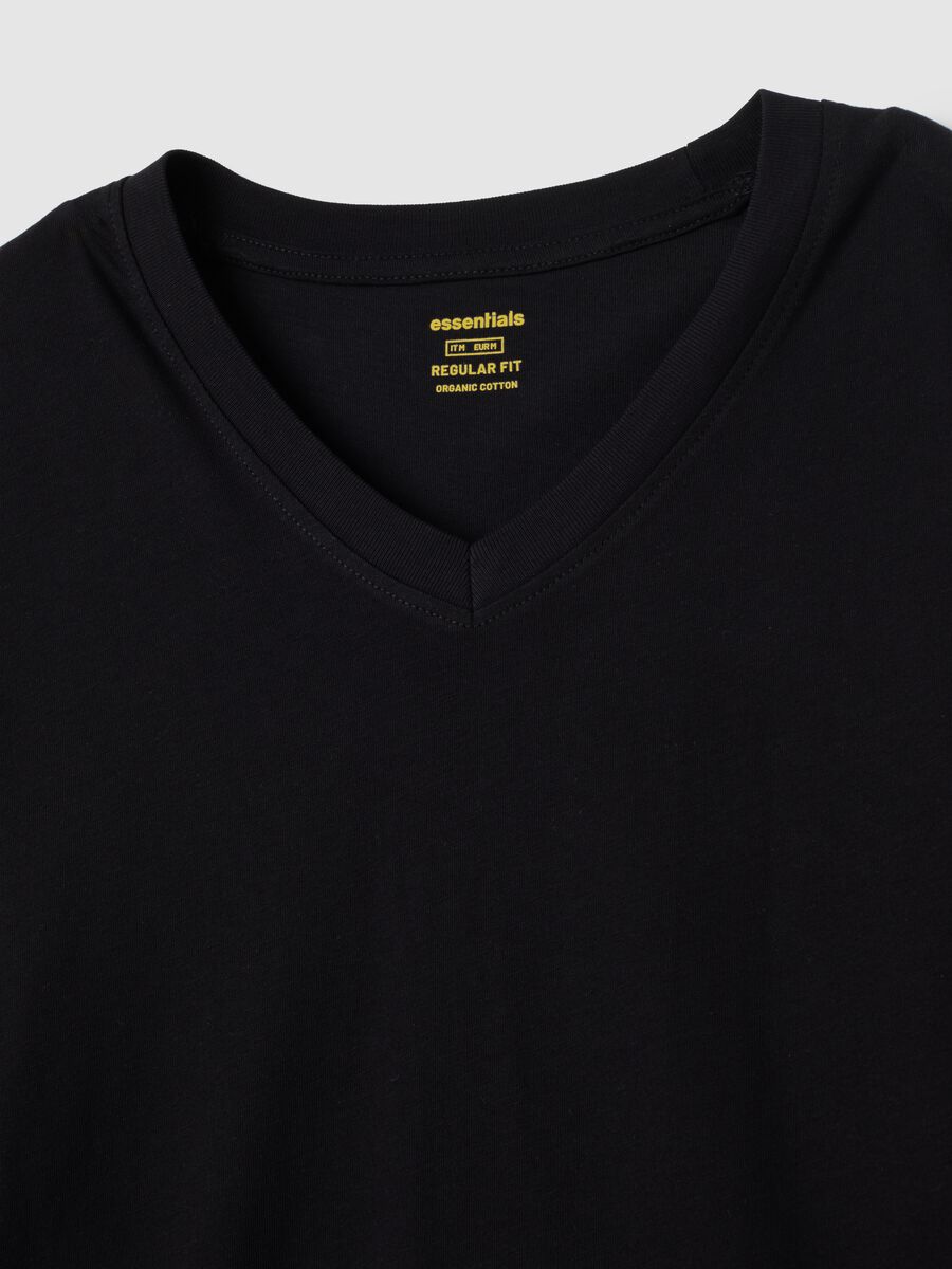 T-shirt in puro cotone nero regular fit_1