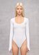Scoop-Neck Bodysuit in White_1