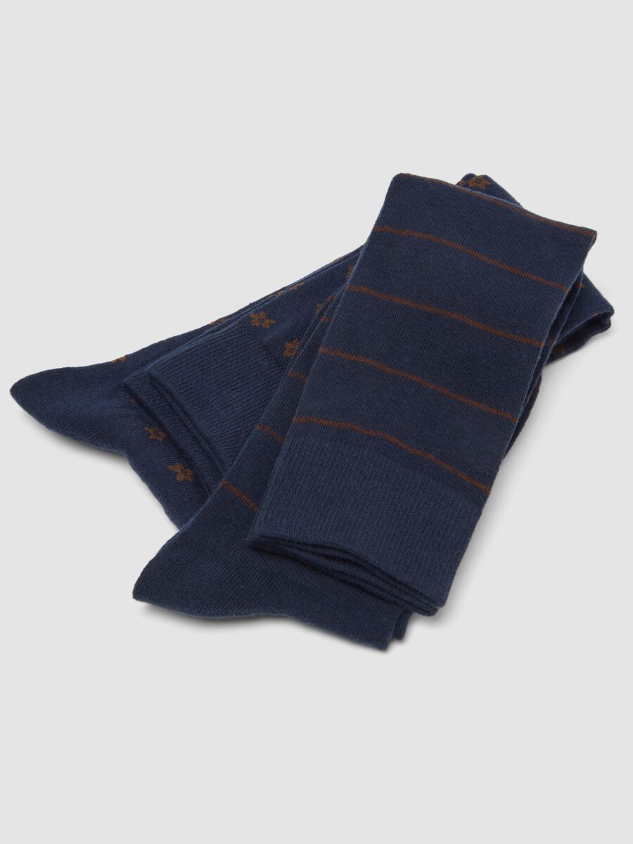 Three-pack of multicolour long socks in stretch organic cotton_2