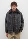 Grey regular fit bomber jacket with zip_1