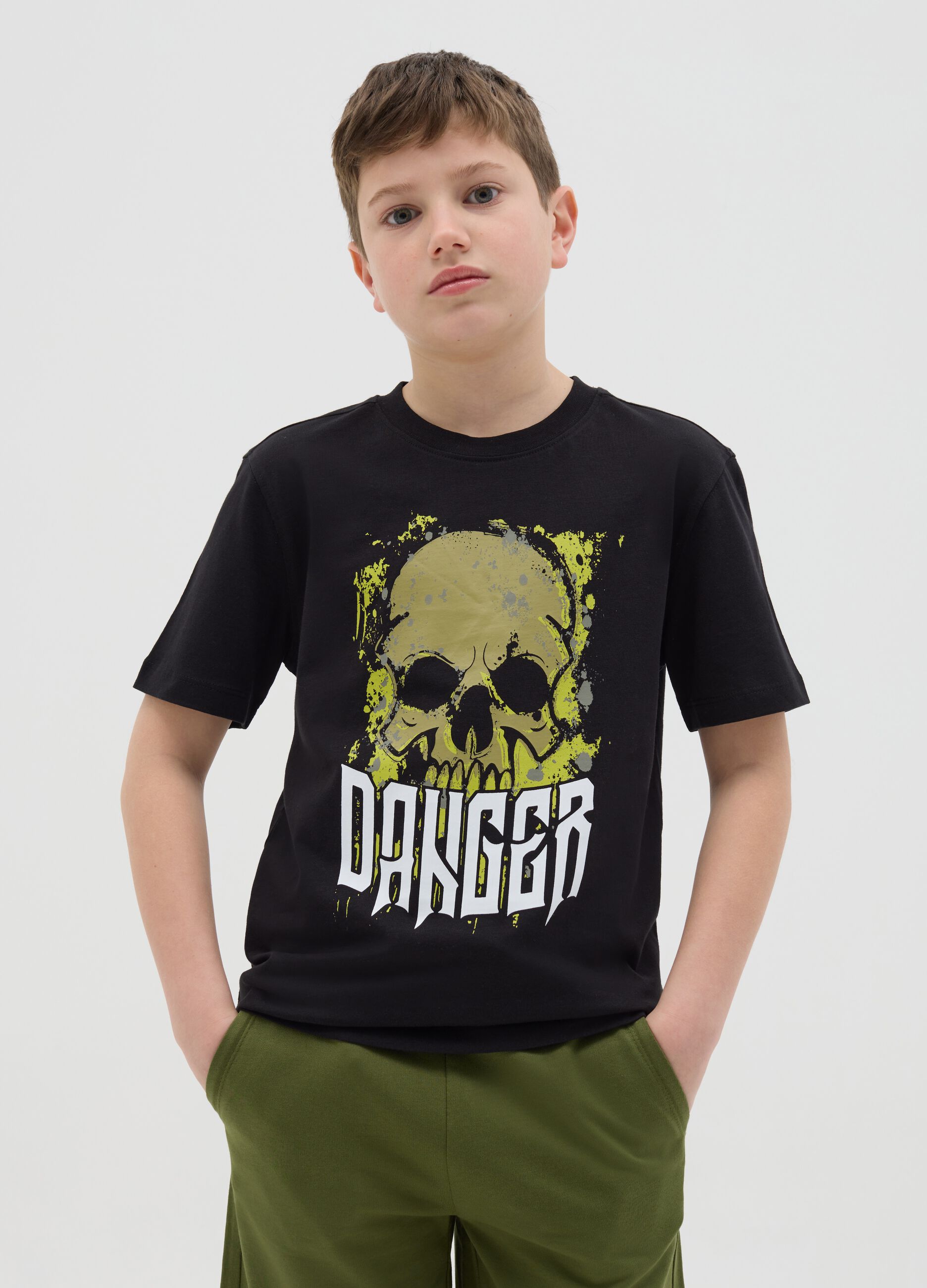 Cotton T-shirt with print
