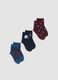 3-pack of multicolour patterned ankle socks in stretch organic cotton_0