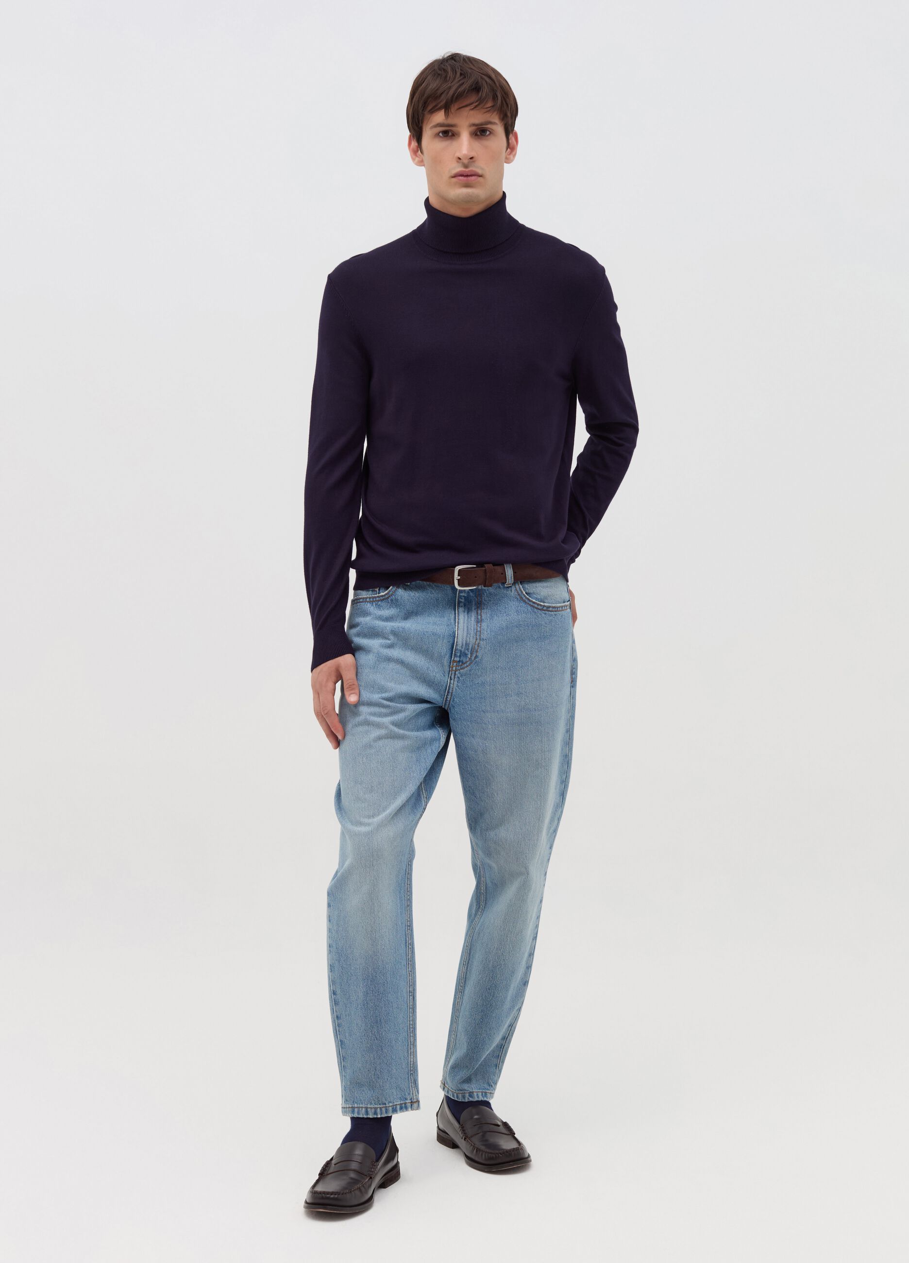 Pullover a collo alto