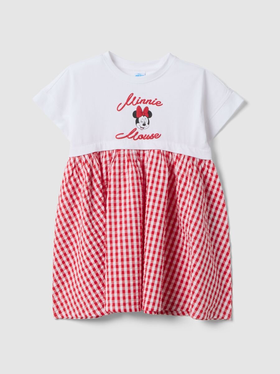 Vestito in puro cotone multicolor da bambina regular fit con Minnie_0