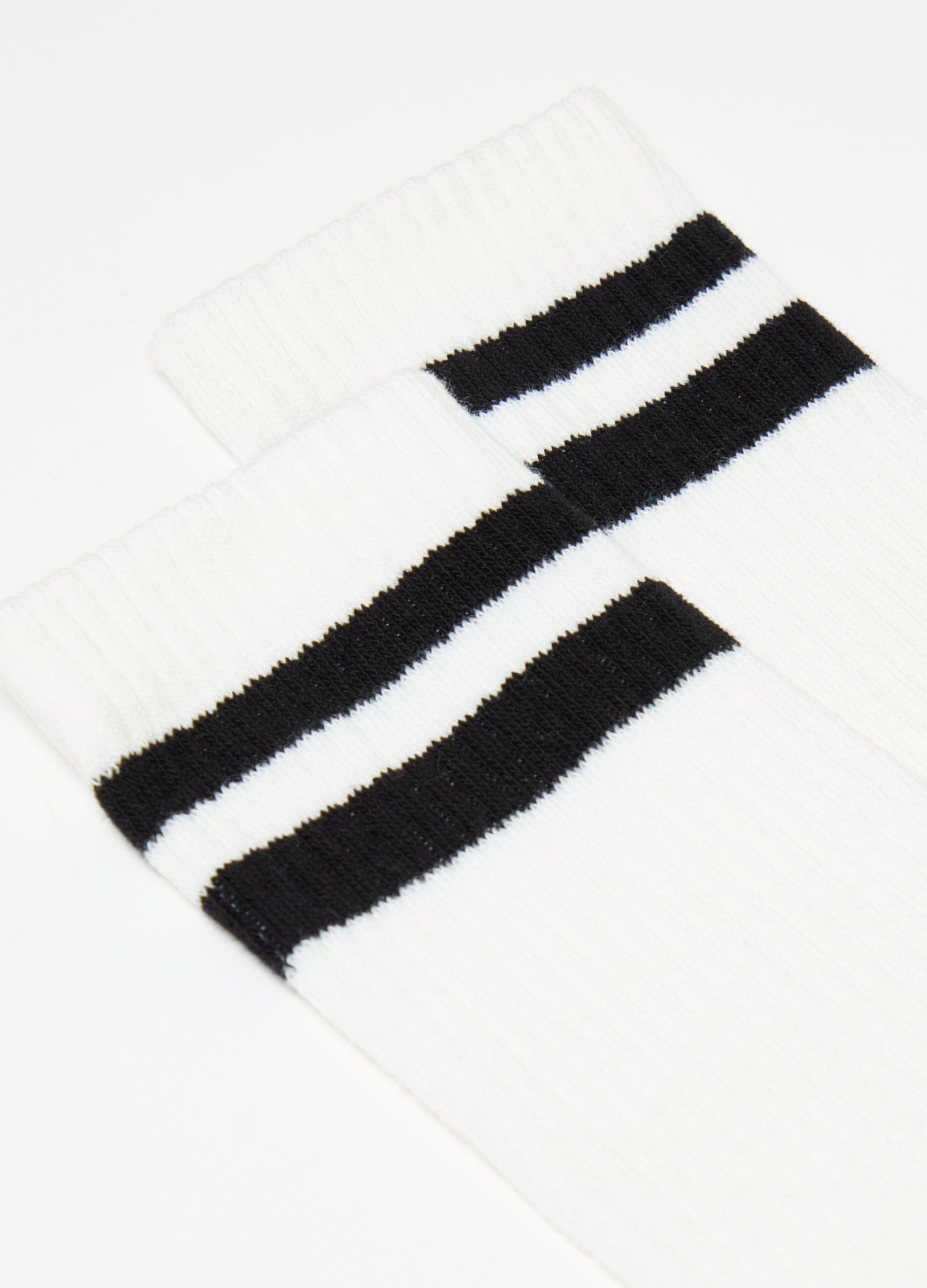 Chunky socks with striped detail