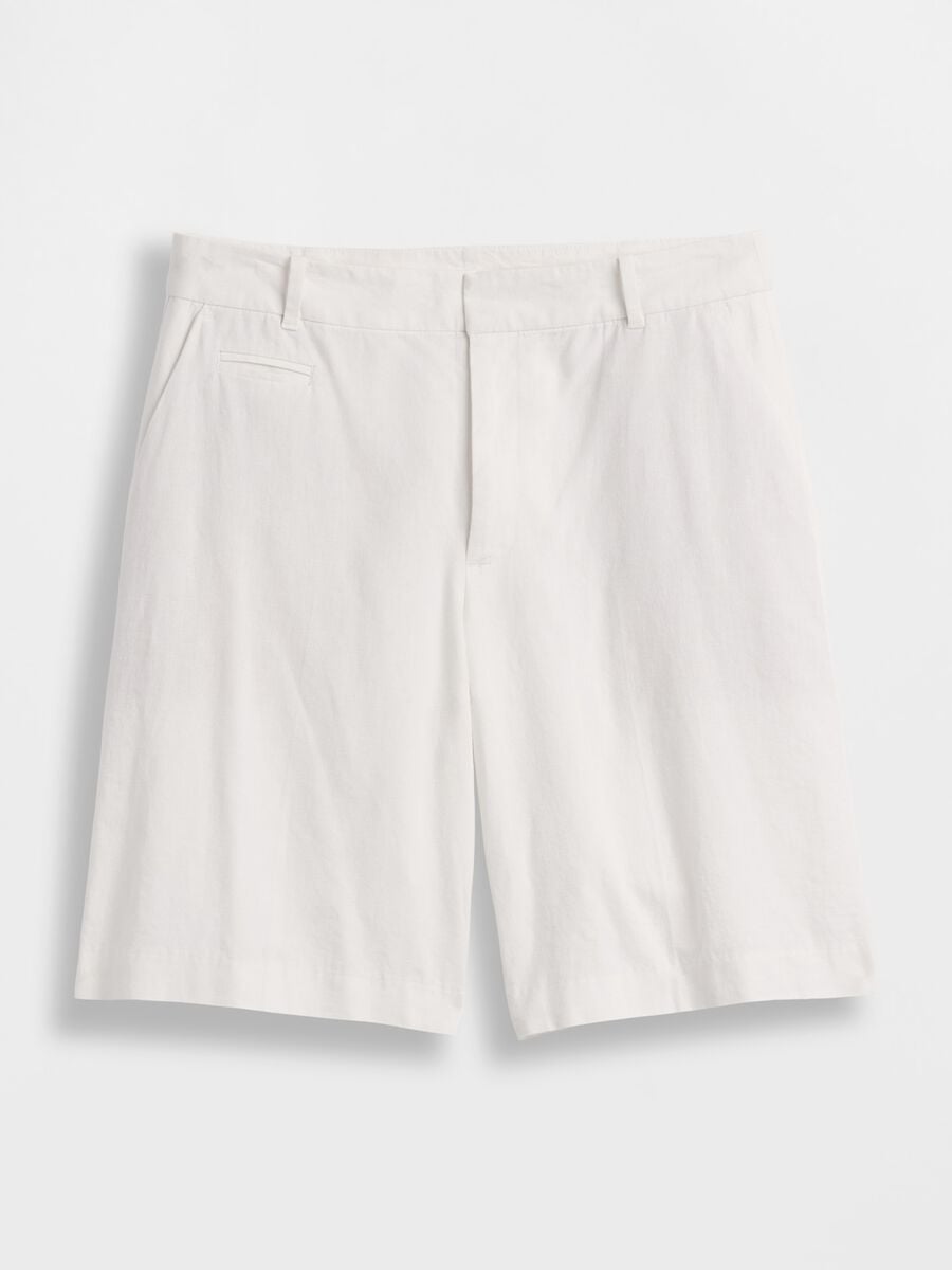 Shorts in misto lino e viscosa_5