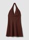 Brown viscose-linen blend mini dress, regular fit_4