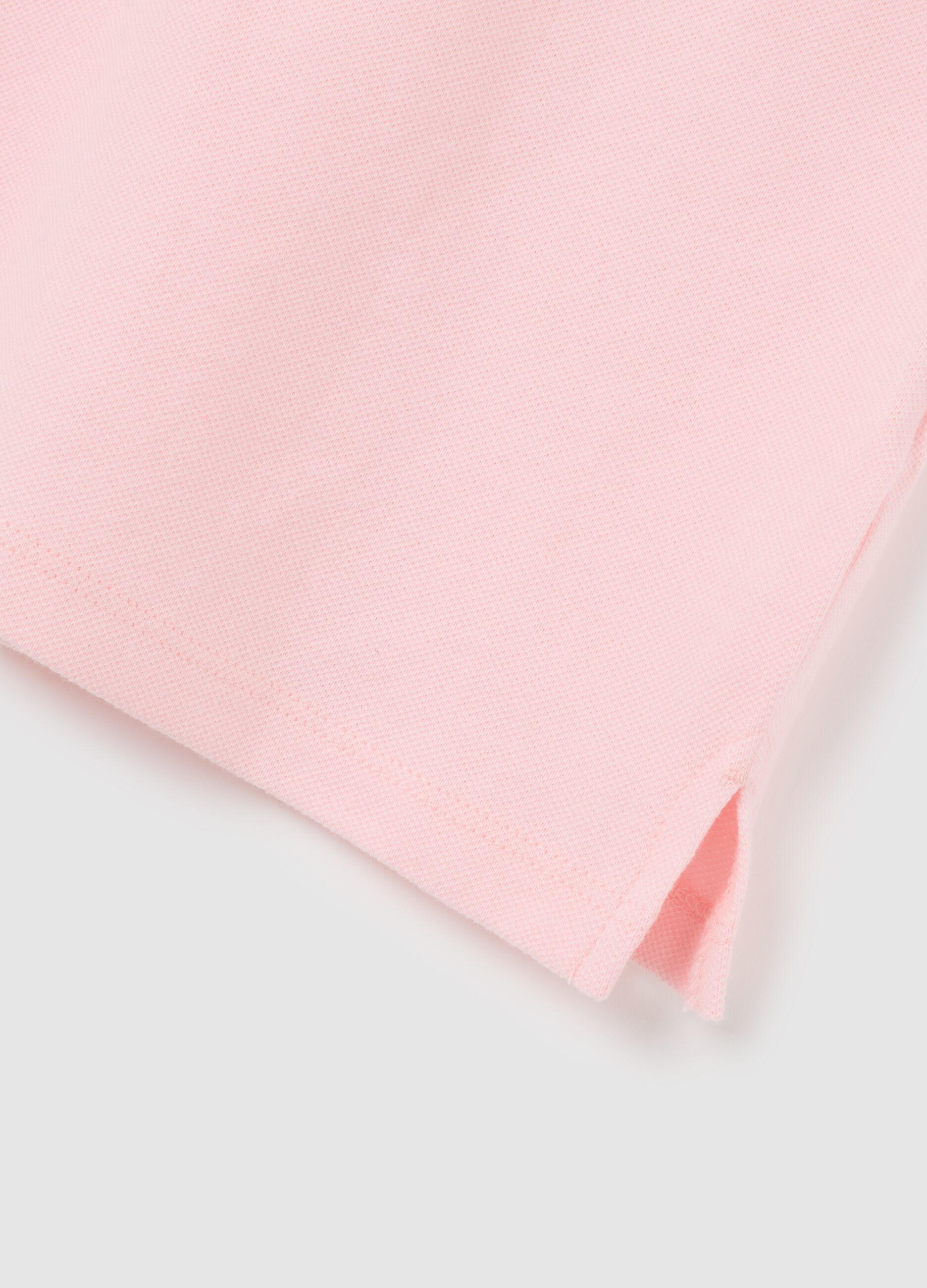 Solid colour pique polo shirt