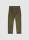 Regular fit green corduroy trousers with stretch cotton_0