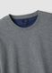 Grey organic cotton crew-neck pyjama top_1