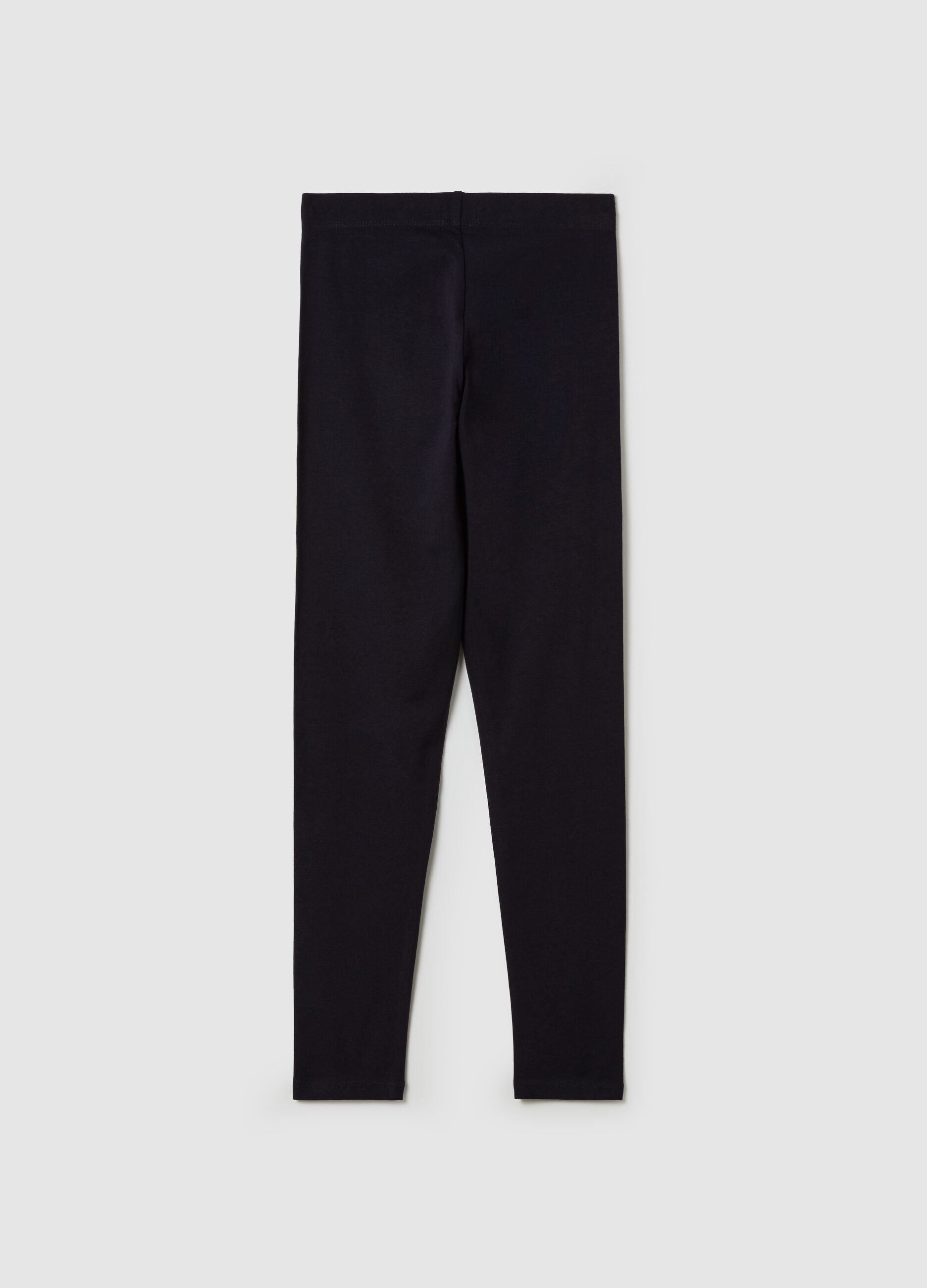 Solid colour stretch leggings
