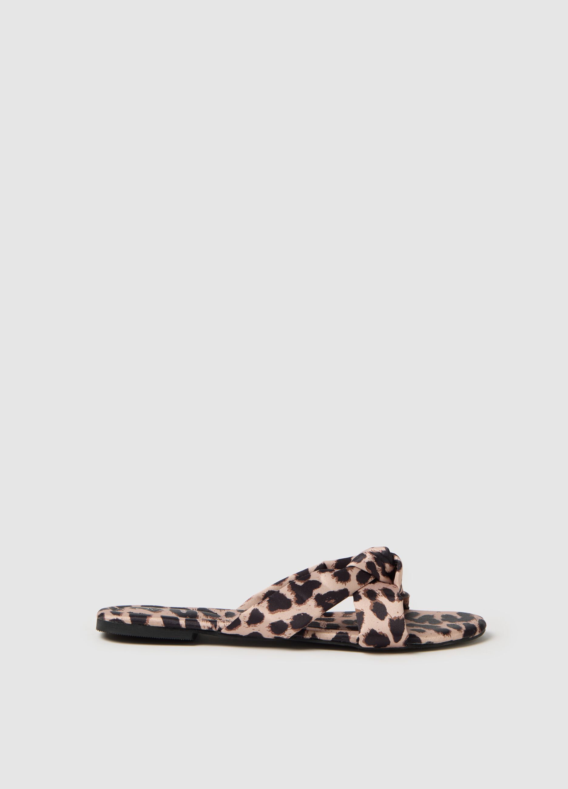 Sandalo da donna in misto materiali multicolor