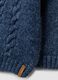 Blue m&eacute;lange hooded jacket with teddy-effect lining_3