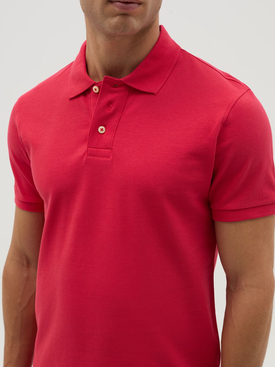 Slim-fit polo shirt in organic cotton_3