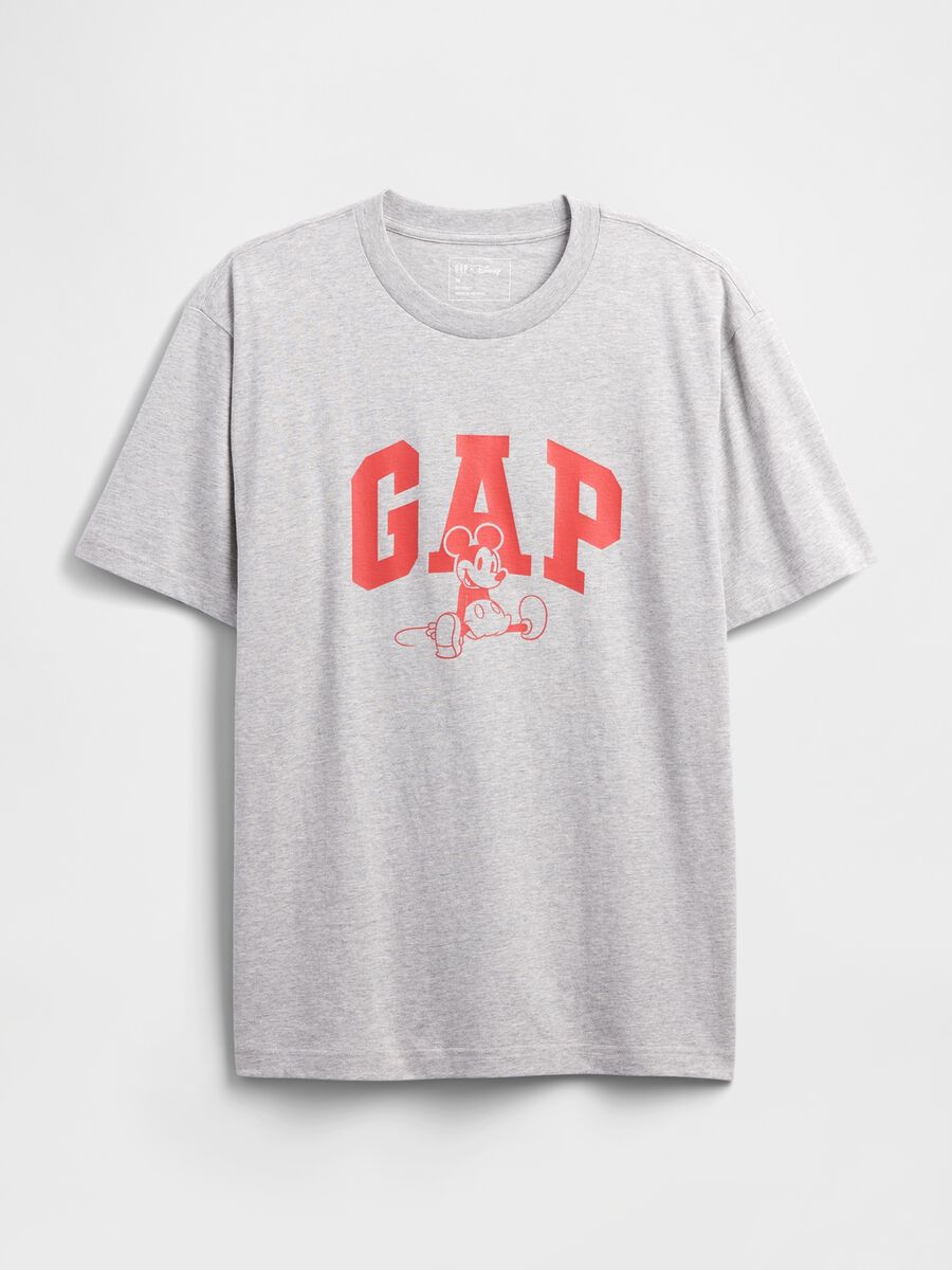 Grey short-sleeve t-shirt with gap print_3