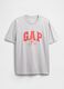 Grey short-sleeve t-shirt with gap print_3