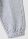 Grey pure cotton joggers with heart print, comfort fit for baby girl_3