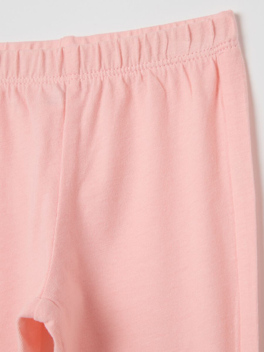 Pink three-quarter leggings in cotton_2