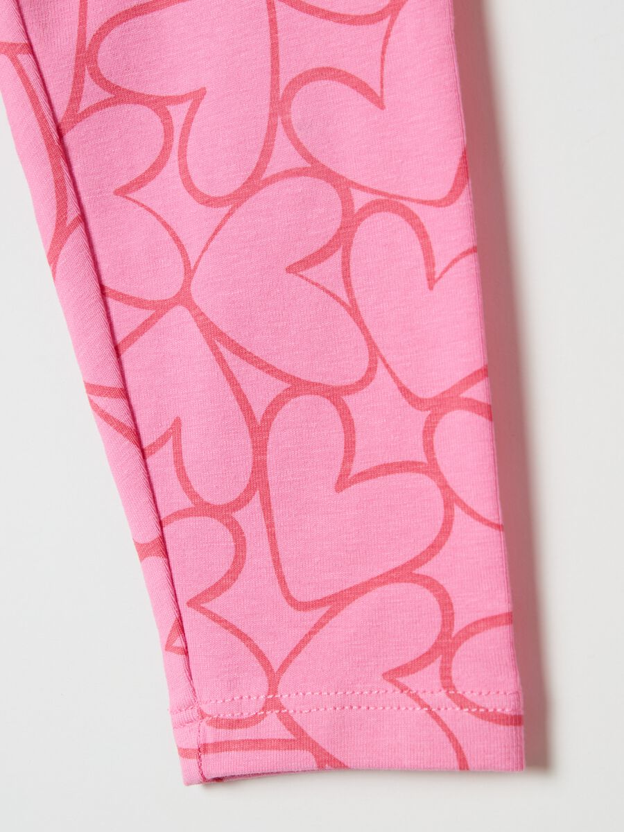 Two-pack leggings in stretch cotton with print_3