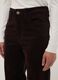 Pantaloni marroni in cotone elasticizzato a coste straight fit_2