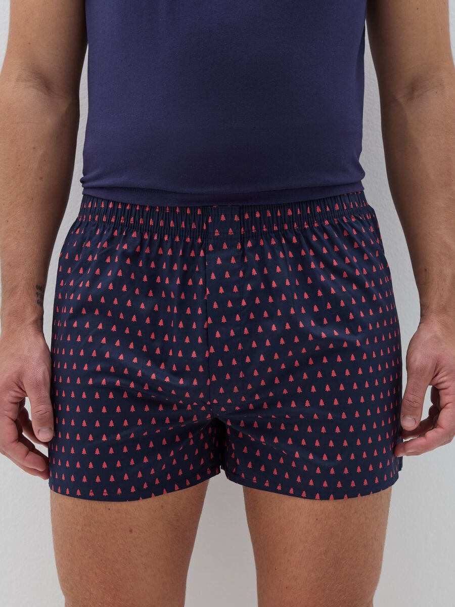 Two-pack boxer shorts in woven fabric with micro pattern_1