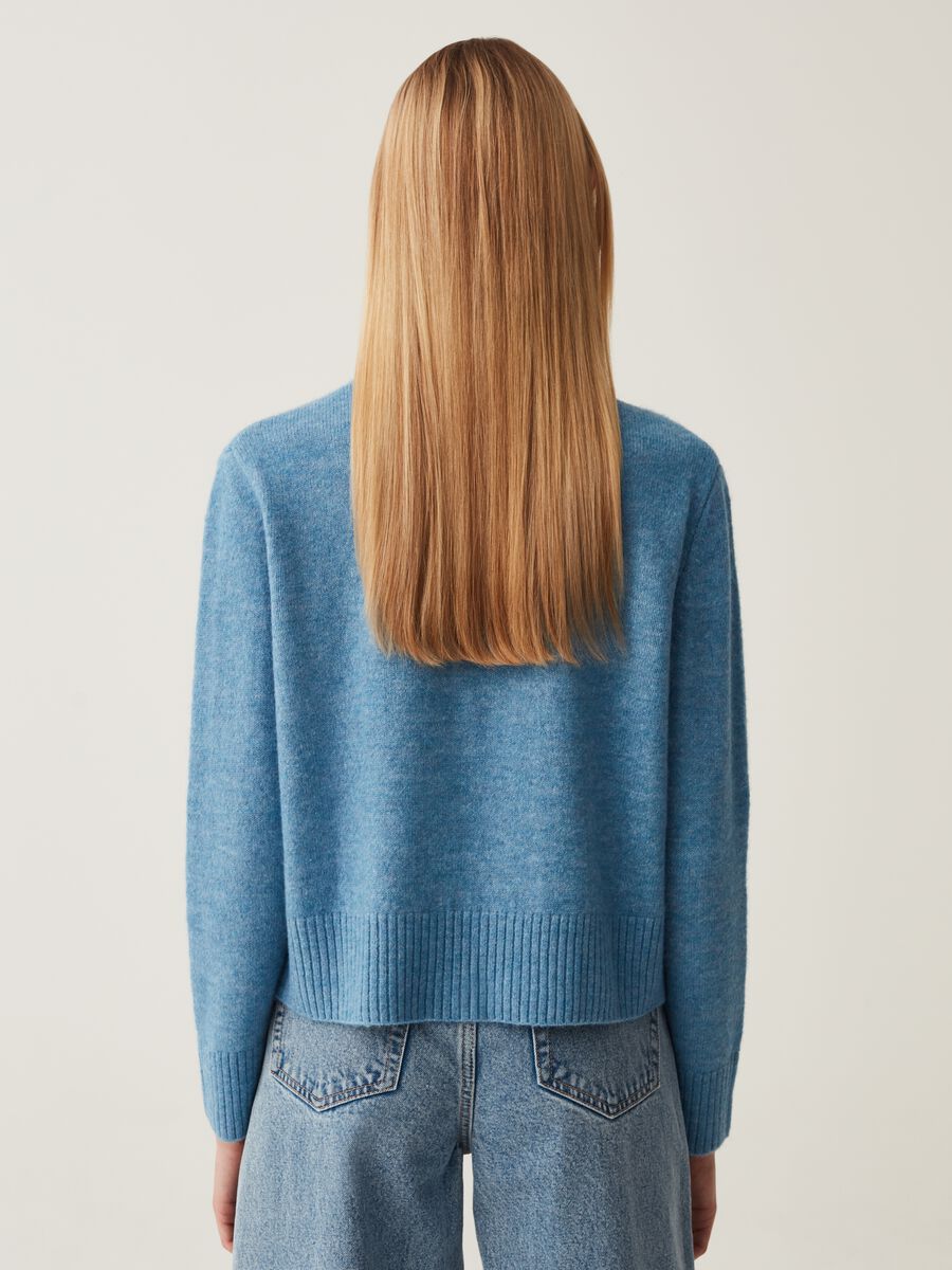 Pullover melange mock neck_2