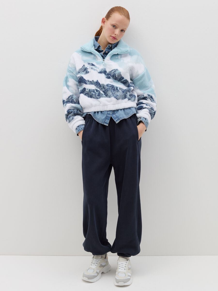 Half-zip sweatshirt in fleece_1