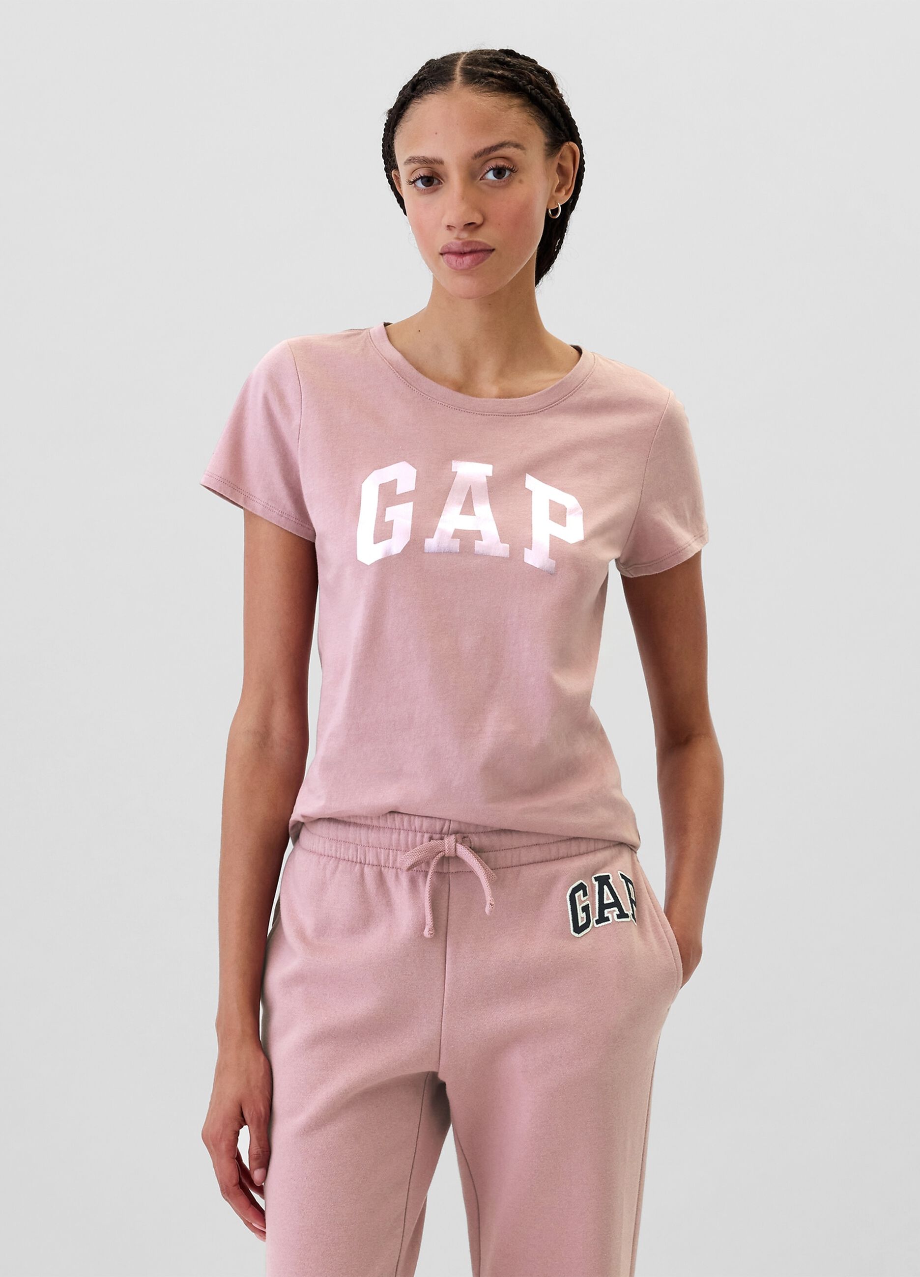 T-shirt with logo print in foil