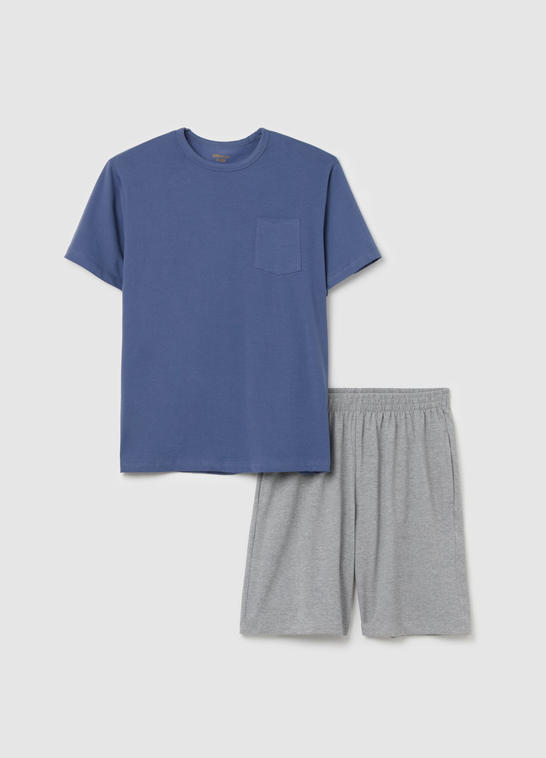 Short pyjamas with T-shirt with pocket