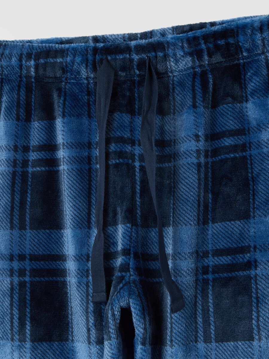 Multicolour checked regular fit pyjama trousers_5