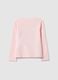 Girls' Pink Stretch Cotton Regular Fit T-shirt_1
